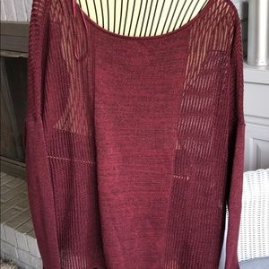 Sheer long sleeve Tunis sweater
